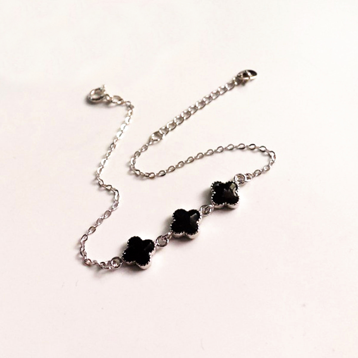 Sterling Silver Clover Silver Bracelet Women Fashion Fine High Quality Jewelry European Style