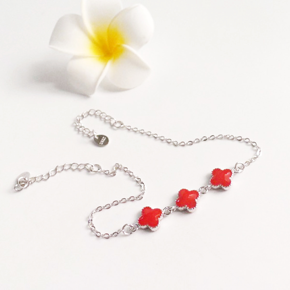 Sterling Silver Clover Silver Bracelet Women Fashion Fine High Quality Jewelry European Style