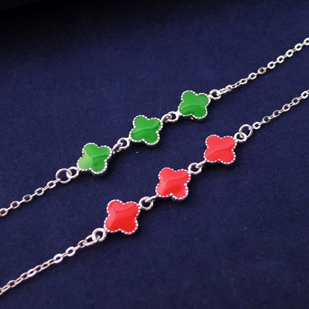 Sterling Silver Clover Silver Bracelet Women Fashion Fine High Quality Jewelry European Style