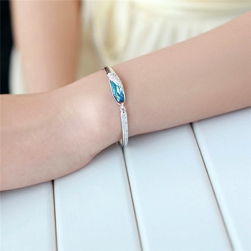 2017 New Arrival High Quality Austria Crystal 925 Sterling Silver Ladies Bracelets Jewelry