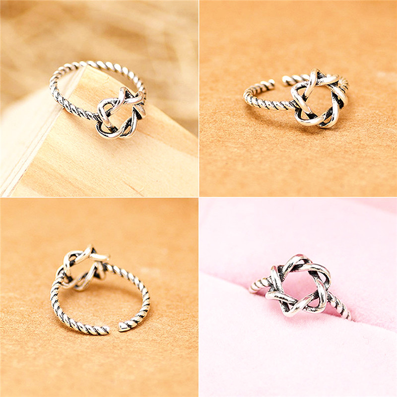 New Retro Ring Silver Oxide Unisex Vintage Fashion Couple ring Jewelry Gift