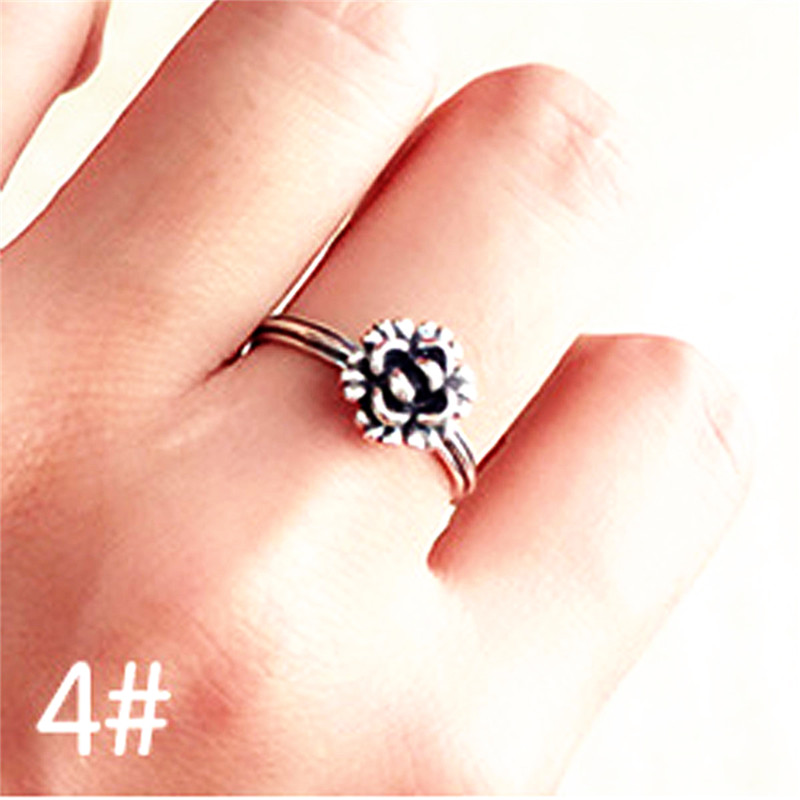 New Retro Ring Silver Oxide Unisex Vintage Fashion Couple ring Jewelry Gift