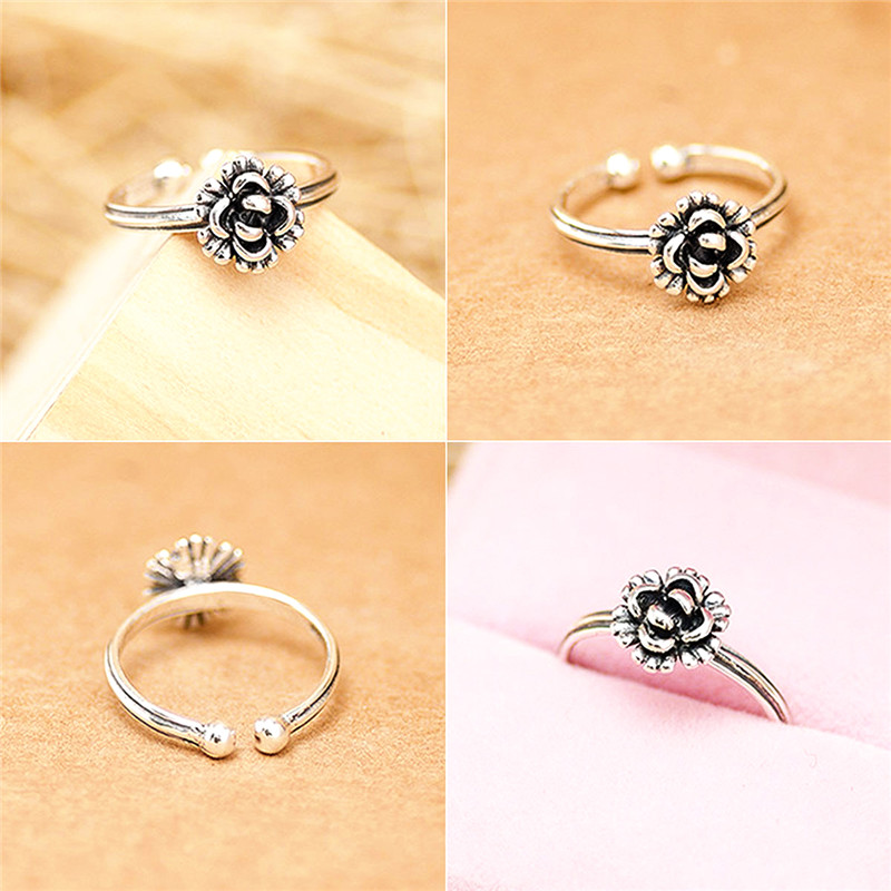 New Retro Ring Silver Oxide Unisex Vintage Fashion Couple ring Jewelry Gift