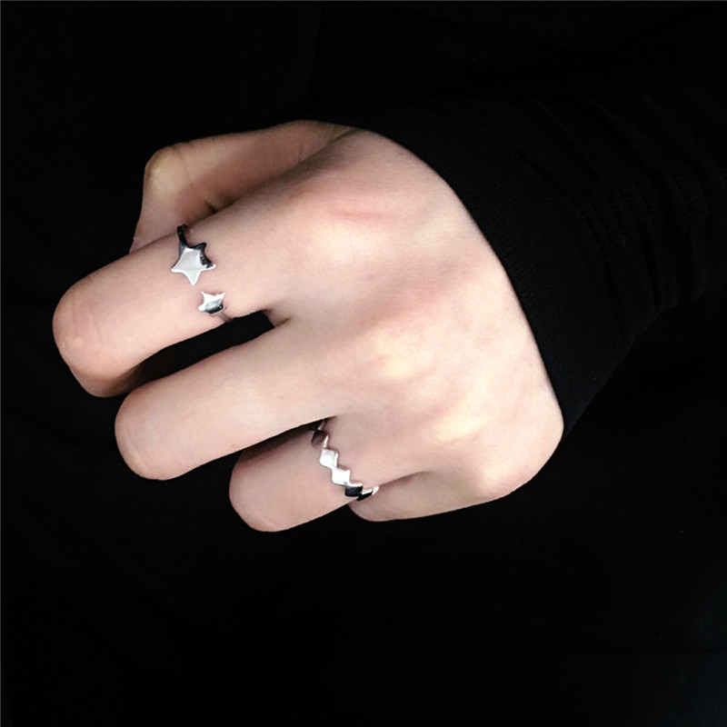 Simple 925 Box Sterling Silver Rings for Women New Lovely Jewelry Adjustable Size Ring