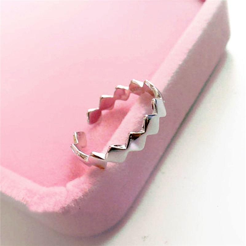 Simple 925 Box Sterling Silver Rings for Women New Lovely Jewelry Adjustable Size Ring