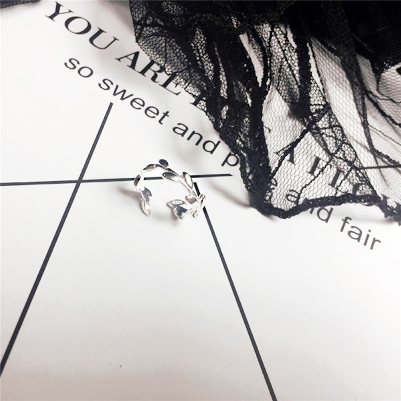 Hot Sale Trendy S925 Sterling Silver Jewelry Olive Branch 925 Sterling Silver Ring