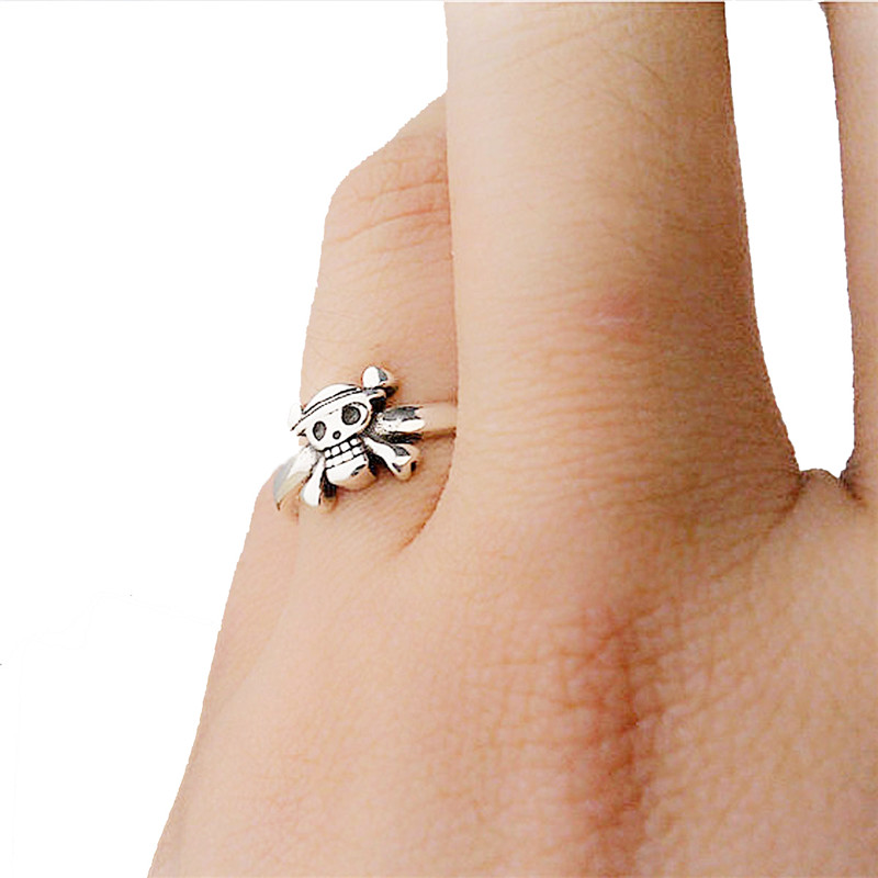 Skeleton 925 Sterling Silver Opening Adjustable Rings for Women Man Sterling Silver Jewelry
