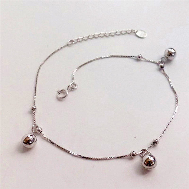 Women's Silver Bells Pendant Anklet Bracelet Charm Beach Foot Jewelry