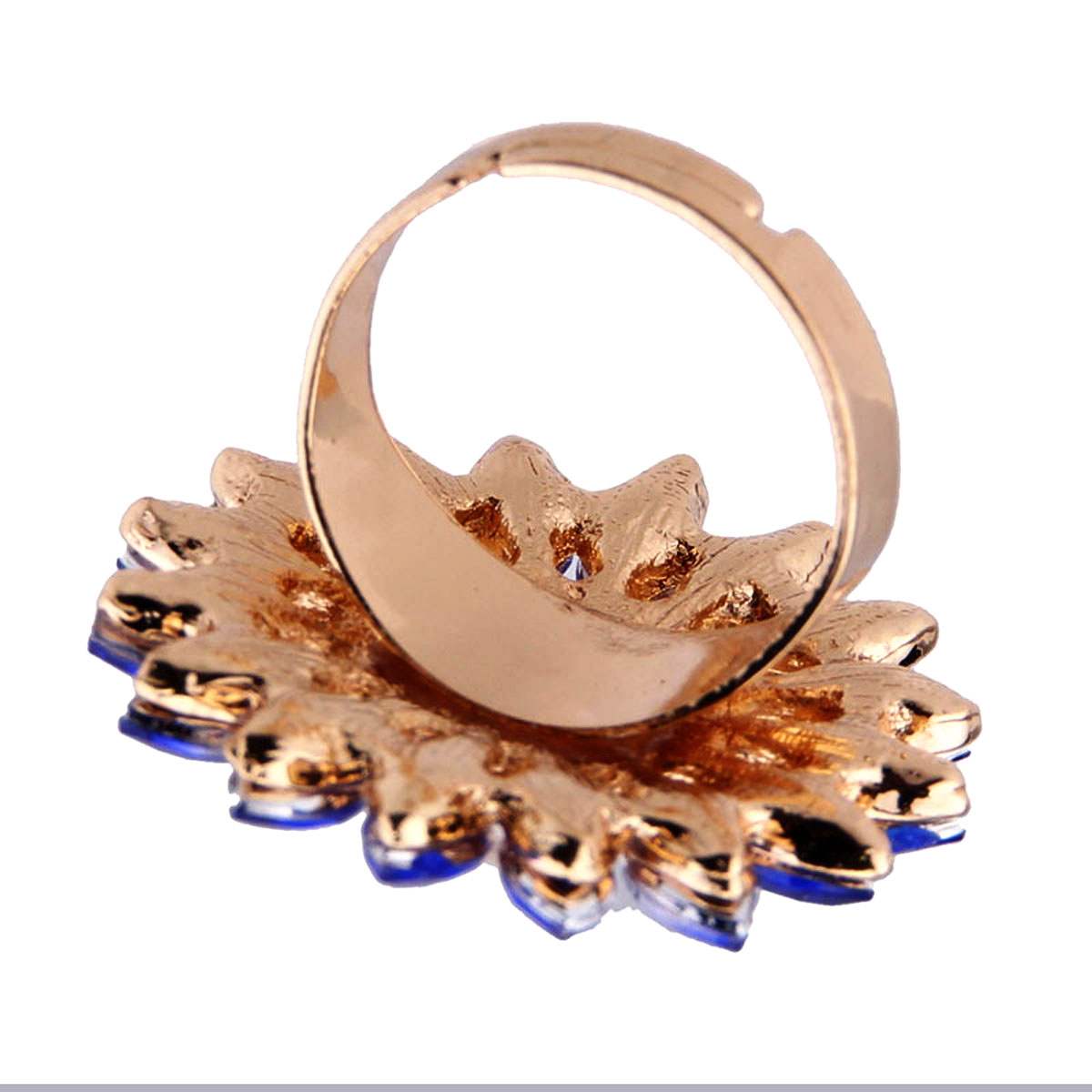 NEW Women Sun Flower Sky Sunflower Pearl Alloy Diamond Engagement Party Ring