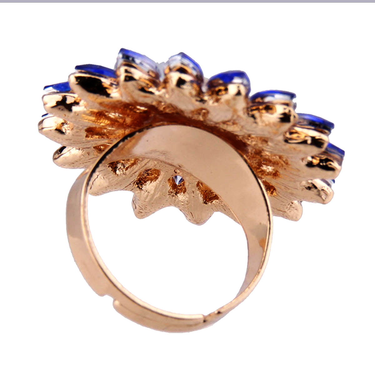 NEW Women Sun Flower Sky Sunflower Pearl Alloy Diamond Engagement Party Ring