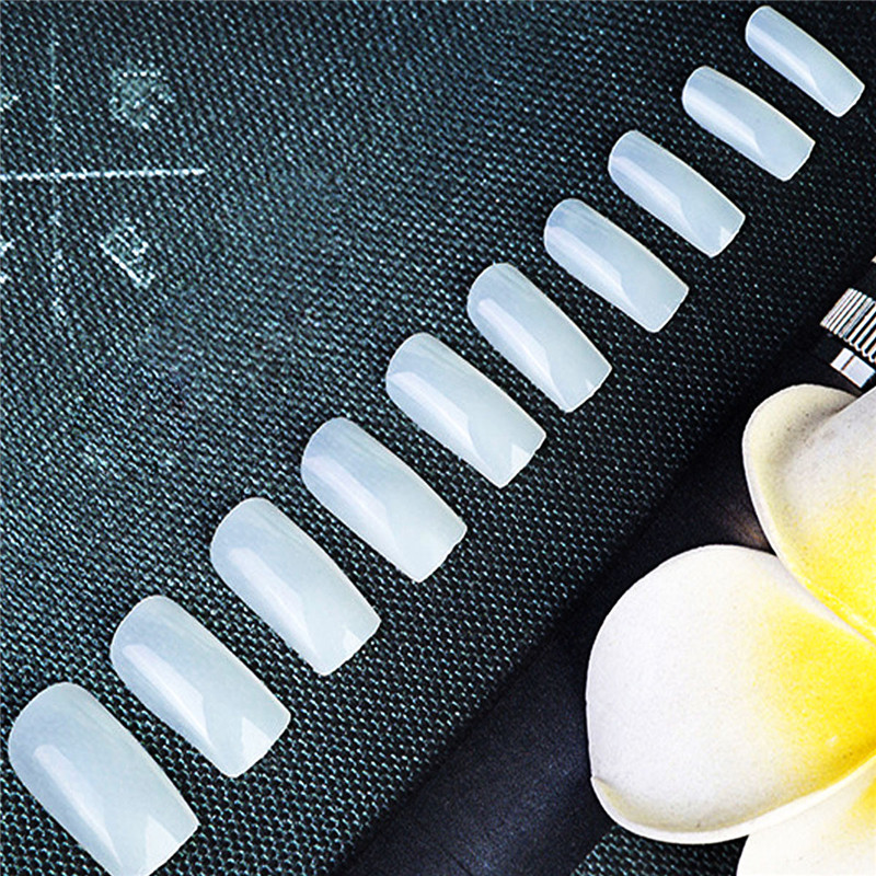 Natural Transparent Nail Piece Art Display Finger Tips Tool Set