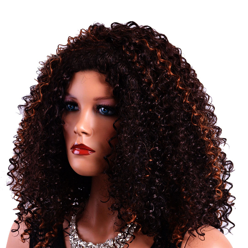 Natural Women's Black Small Roll Short Full Afro African American Wigs