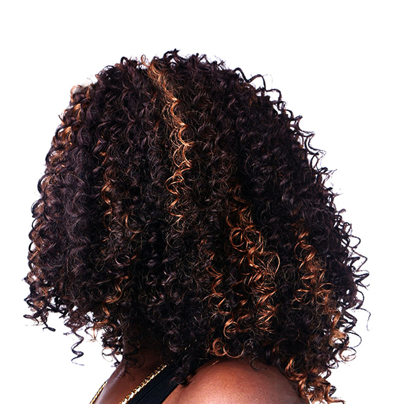 Natural Women's Black Small Roll Short Full Afro African American Wigs
