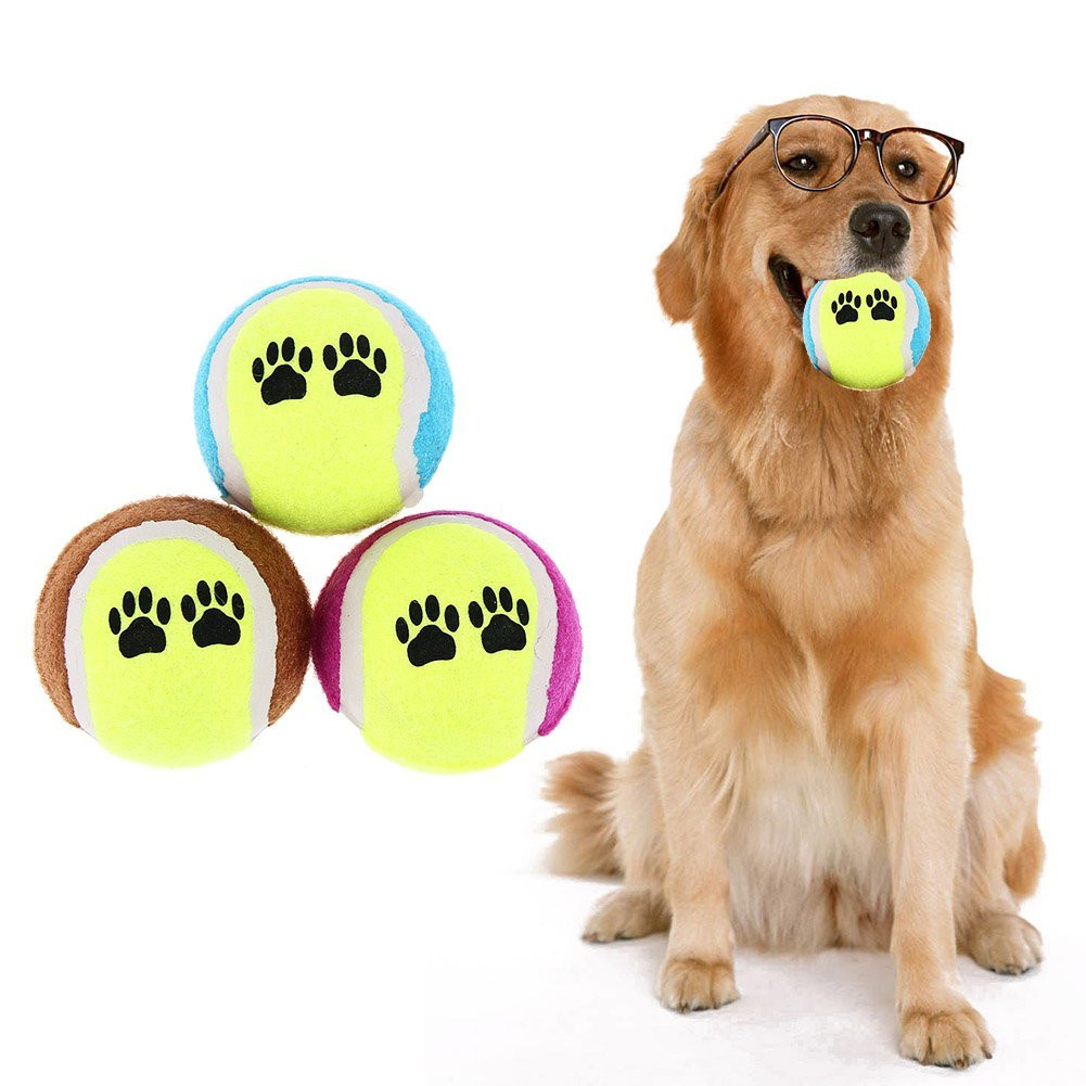 Pet Toy Throwing Tennis Ball Pet Dog Cat Bite Resistant Chew Toy Training Ball