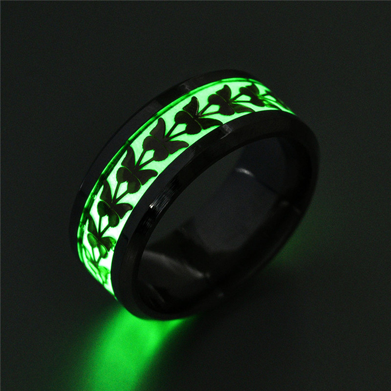 New Luminous Butterfly Ring Fluorescent Glowing Fashion Ring For Creative Gifts