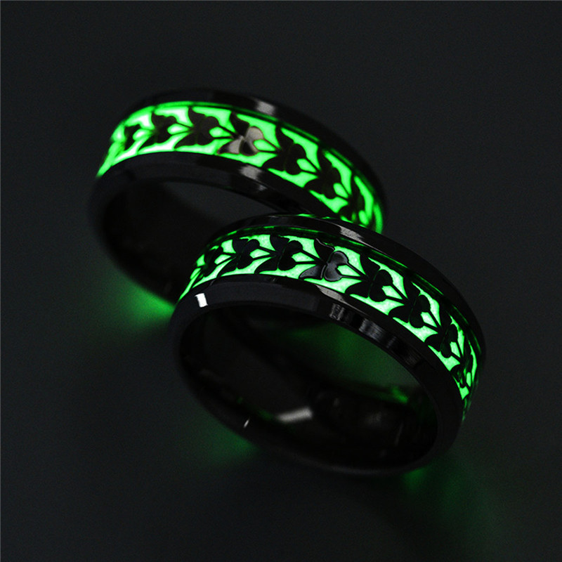 New Luminous Butterfly Ring Fluorescent Glowing Fashion Ring For Creative Gifts