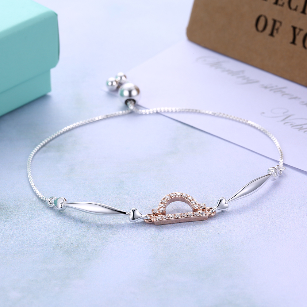 12 Constellation Bracelet 925 Sterling Silver Libra Fashion Trend Bracelet for Women Christmas Gifts
