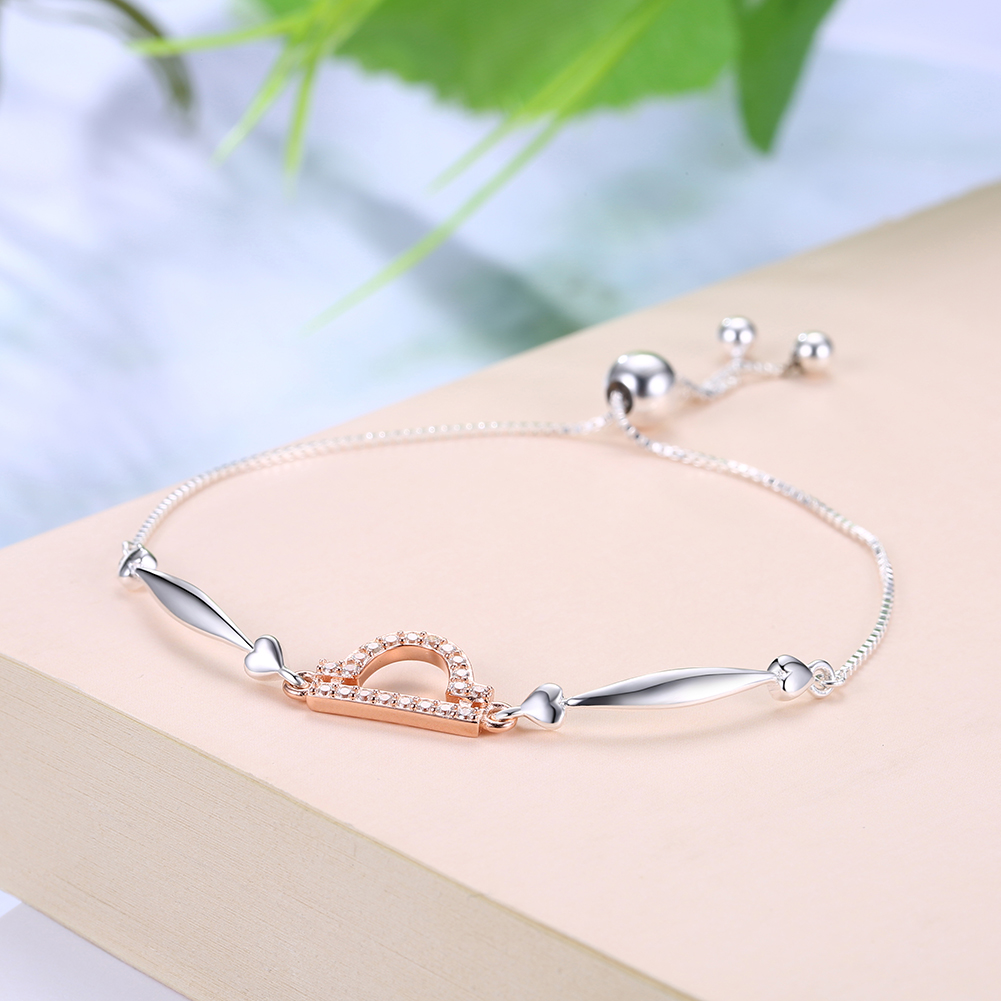12 Constellation Bracelet 925 Sterling Silver Libra Fashion Trend Bracelet for Women Christmas Gifts