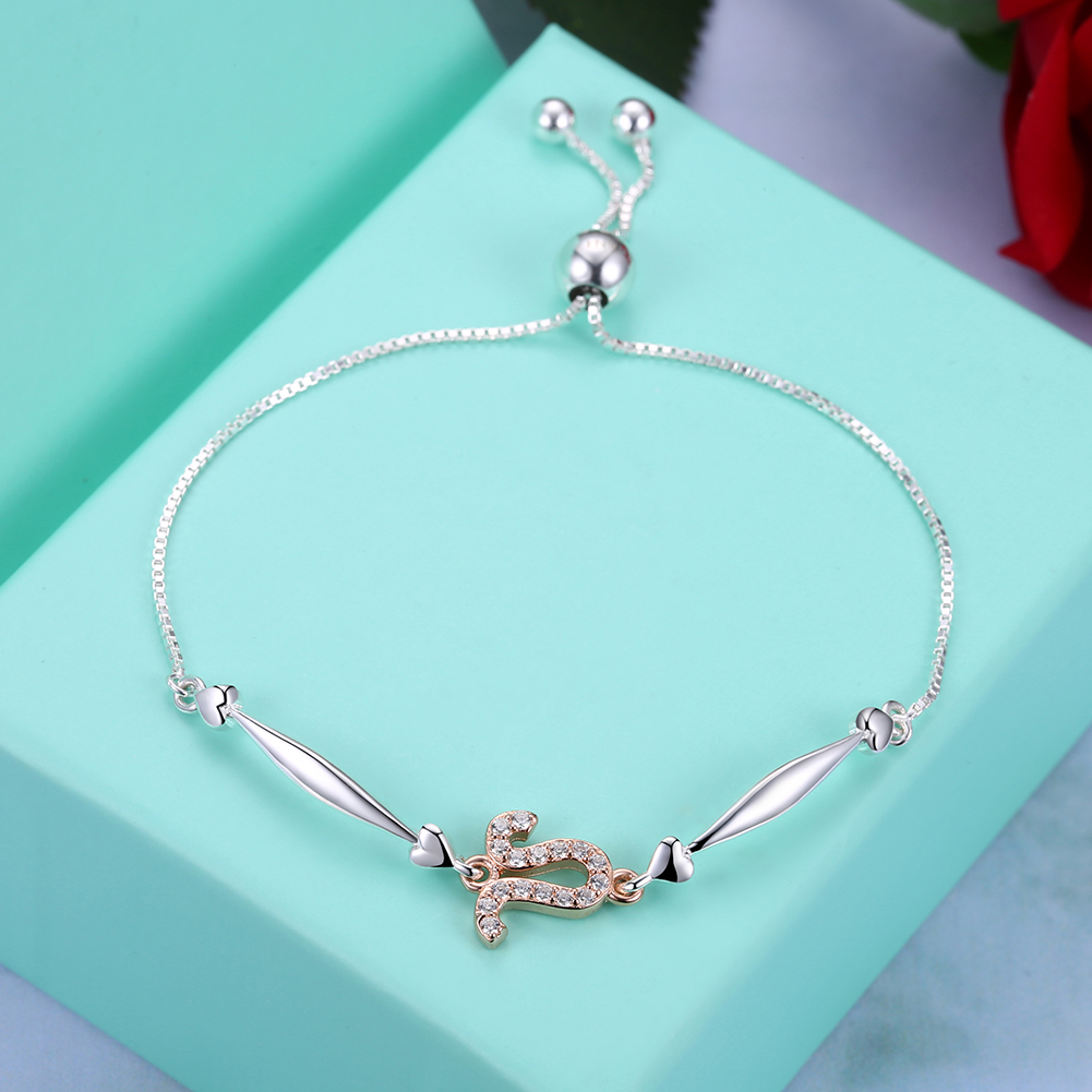 12 constellation Leo Fashion Trend Bracelet 925 Sterling Silver Bracelet for Christmas Gifts