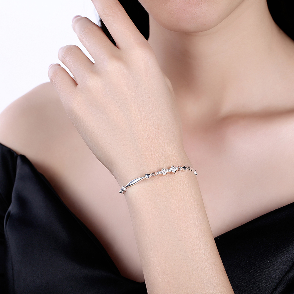 925 Sterling Silver 12 Constellation Bracelet Sagittarius Fashion Trend Bracelets