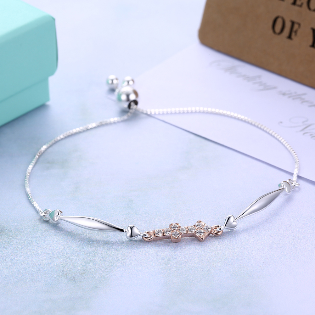 925 Sterling Silver 12 Constellation Bracelet Sagittarius Fashion Trend Bracelets