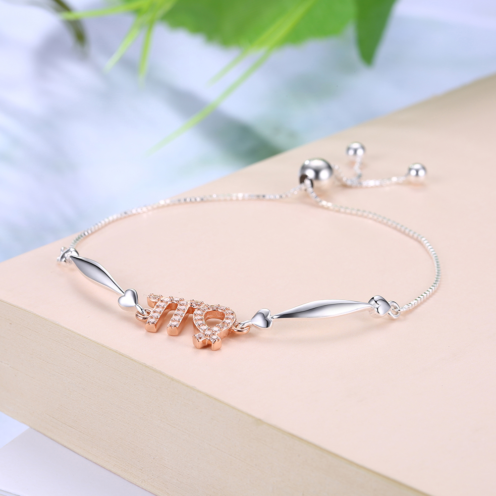 925 Sterling Silver 12 Constellation Bracelet Virgo Fashion Trend Bracelets