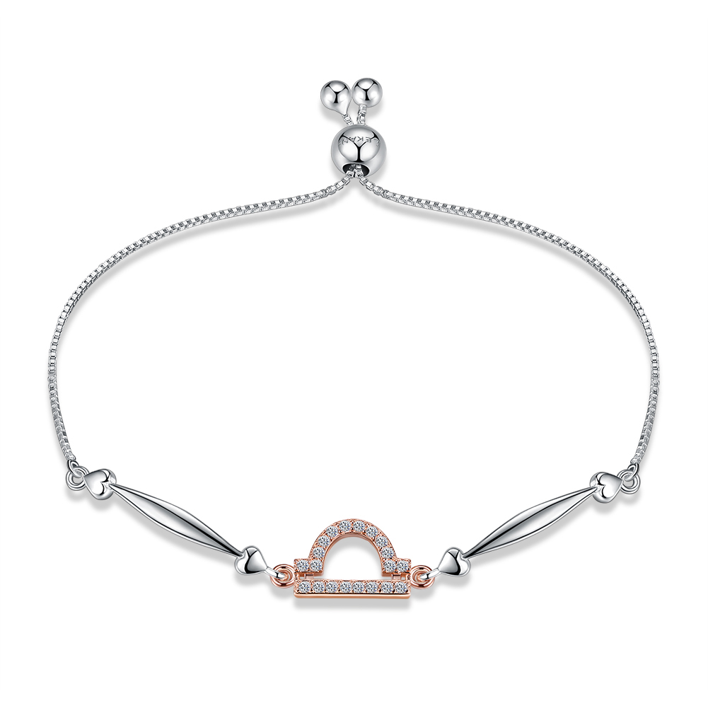 12 Constellation Bracelet 925 Sterling Silver Libra Fashion Trend Bracelet for Women Christmas Gifts