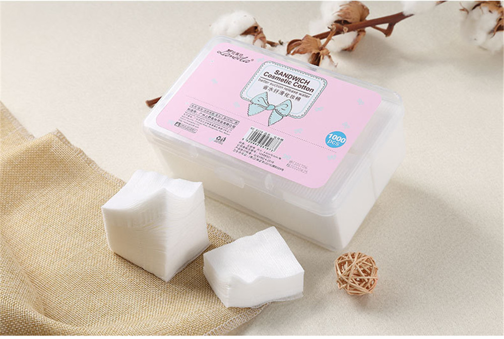 1000 PCS Facial Soft Cotton Pads for Applying Lotion Removing Face Makeup Eye Makeup &amp; Nail Polish