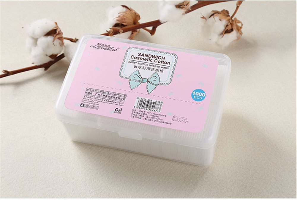 1000 PCS Facial Soft Cotton Pads for Applying Lotion Removing Face Makeup Eye Makeup &amp; Nail Polish