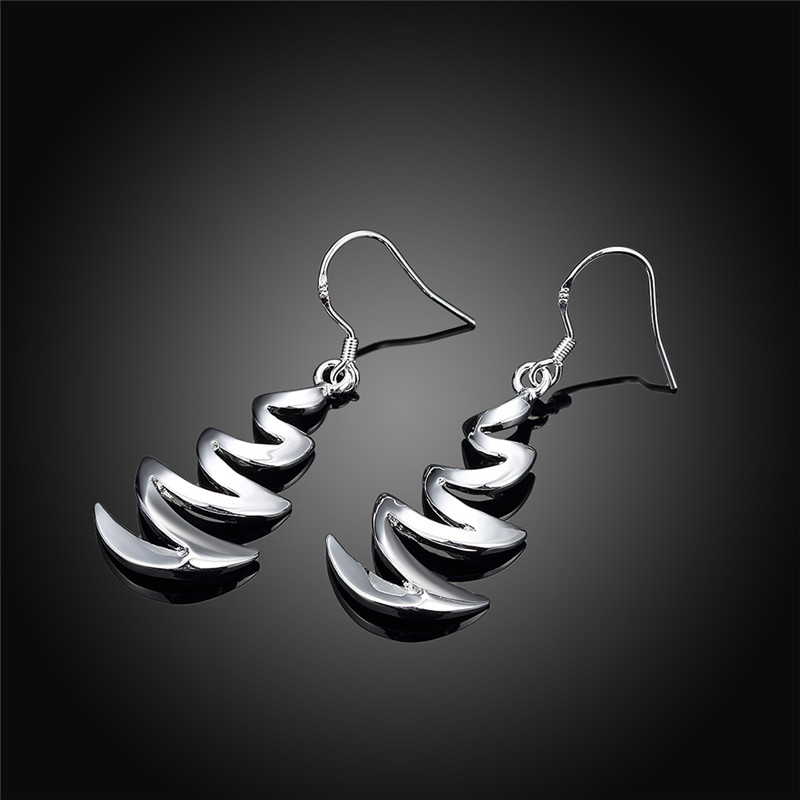 Fashion Crescent Bay Silver Women Earrings Silver Plated Earring Wedding Jewelry Accessories