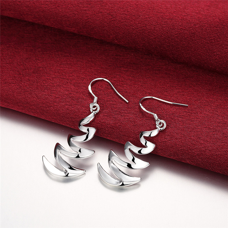 Fashion Crescent Bay Silver Women Earrings Silver Plated Earring Wedding Jewelry Accessories