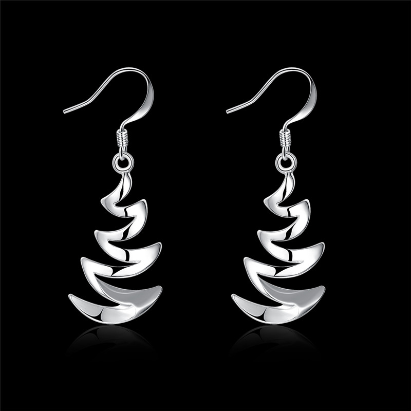 Fashion Crescent Bay Silver Women Earrings Silver Plated Earring Wedding Jewelry Accessories