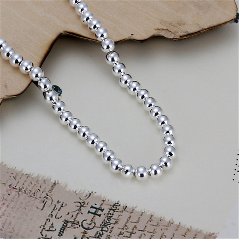 4M Buddha Beads Bracelet Hollow Ball Silver Plated Bracelet Chopin Chain Noble Round Beads Bracelets