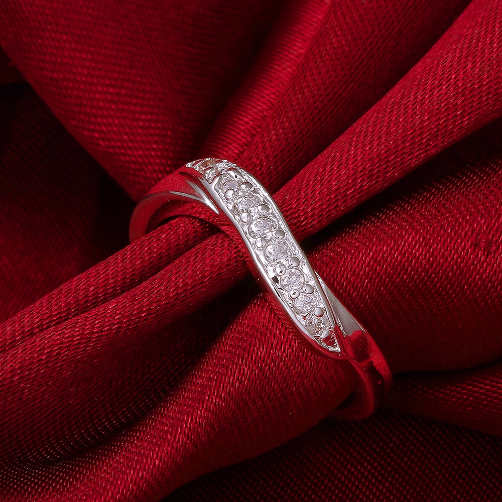 Silver Plated Ring Gemstone Jewelry White Gold Twist Of Fate for Women's &amp; Men Rings