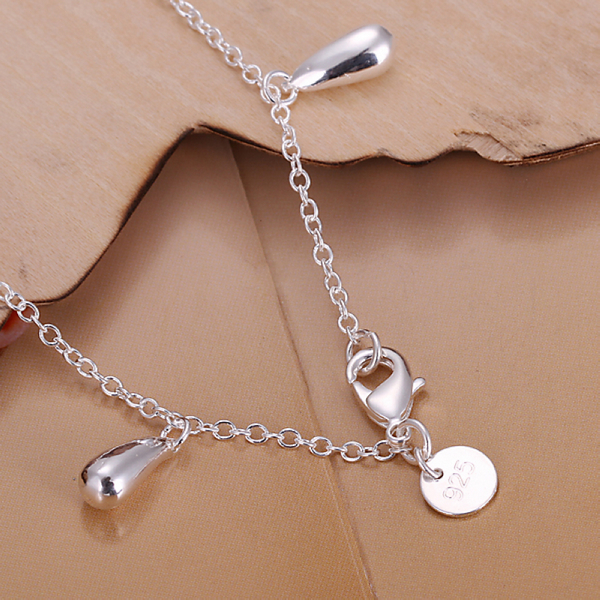 Silver Solid Color Bracelets For Women Simple Five Water Drop Fashion Women Jewelry Bracelet