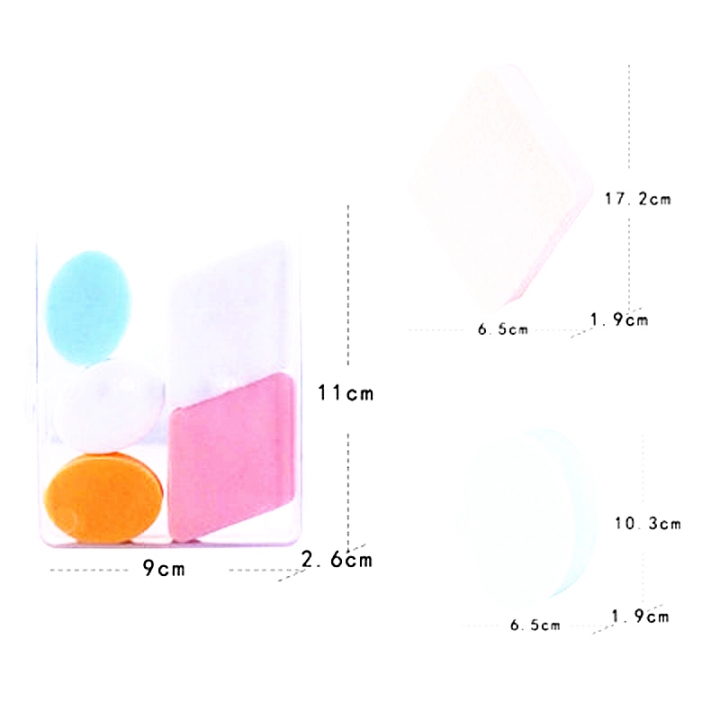 5pcs Fashion Soft Wet and Dry Makeup Sponge Smooth Powder Puff Women Gift