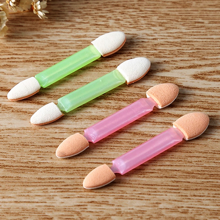 Disposable Double Ended Sponge EyeShadow Brushes Oval Applicator Makeup Tools