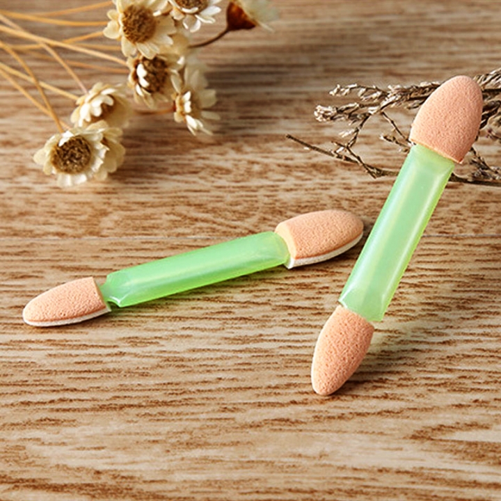 Disposable Double Ended Sponge EyeShadow Brushes Oval Applicator Makeup Tools