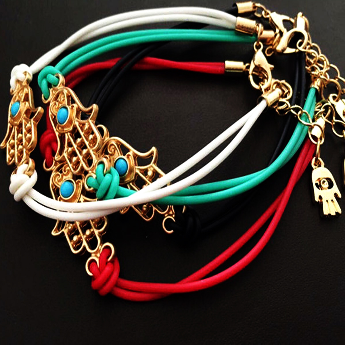 Fashion Bracelet Hand Woven Simple Necklace Palm Pendant