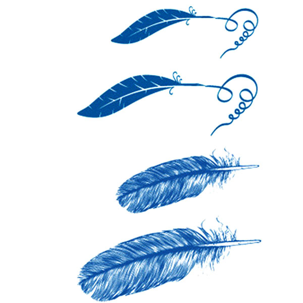 1pc  Cool Colorful Feather Tattoo Stickers Waterproof Temporary Tattoo Body Art view 5