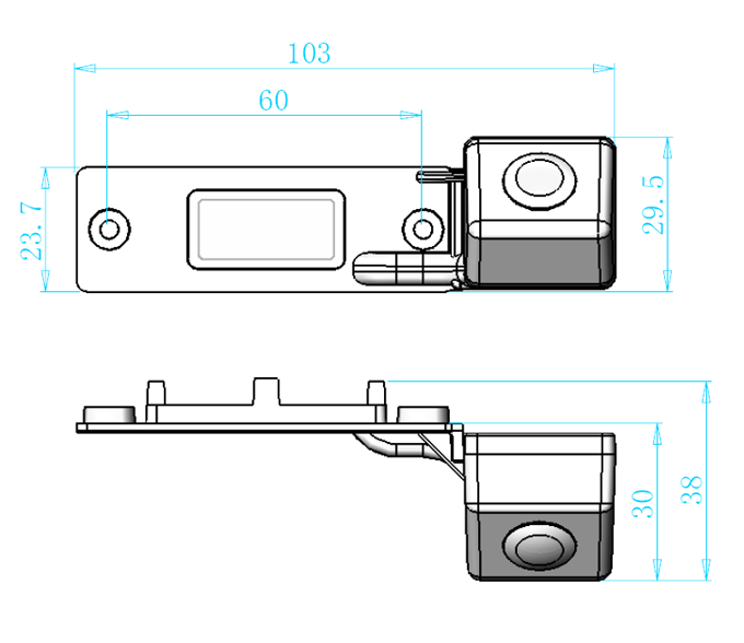 ouchuangbo special back up parking rear view camera for VW passat camera water proof night vison