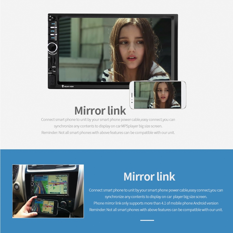 ouchuangbo car MP5 player with GPS front USB AUX mirorr link free Kenya map