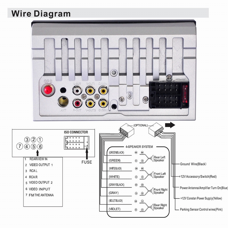 ouchuangbo car MP5 player with GPS front USB AUX mirorr link free Kenya map
