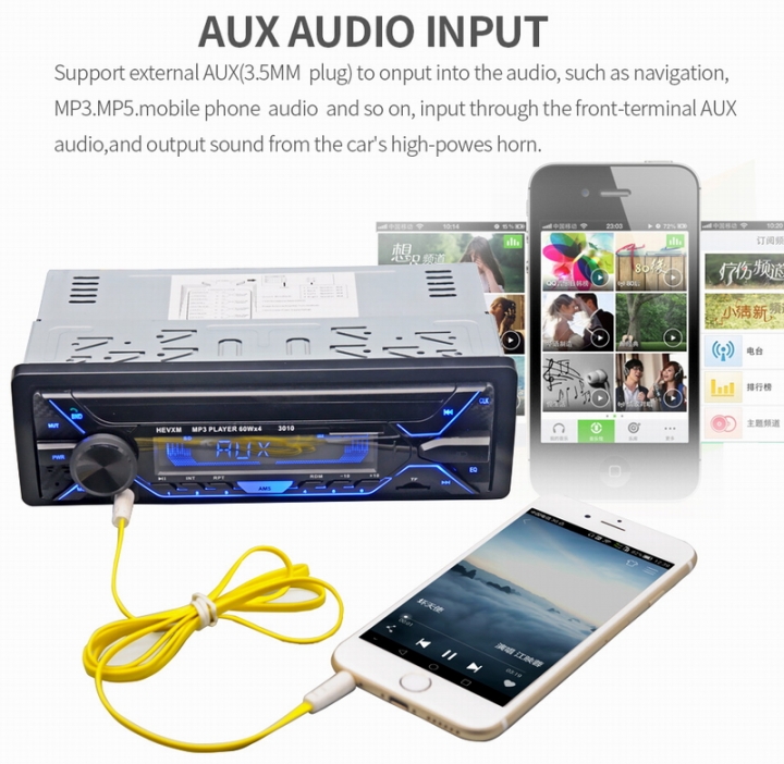 Ouchuangbo multi colour car multi MP3 media player support music player USB AUX SD