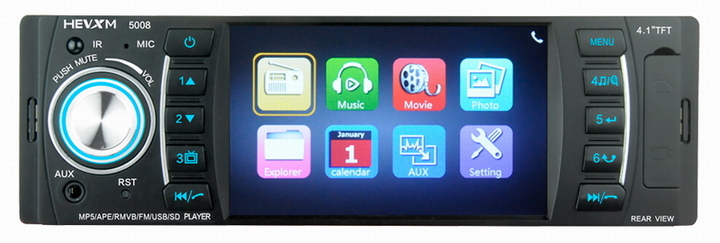 Ouchuangbo one din 4.1 inch car mp5 stereo audio player support BT AUX USB