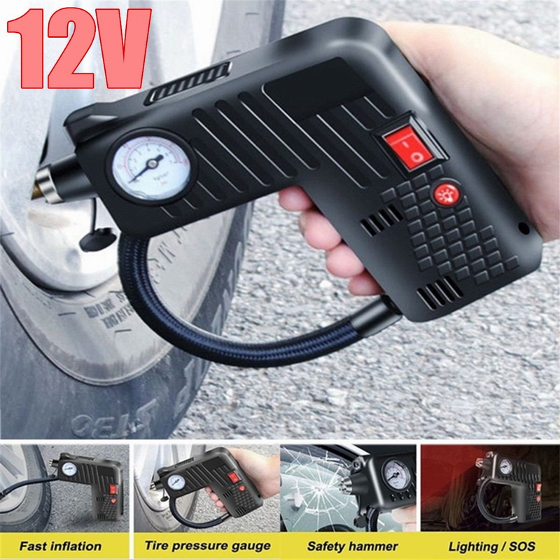 Ouchuangbo 12V portable air inflator compressor  Cordless For Motorcycle Electric Auto Car Bike