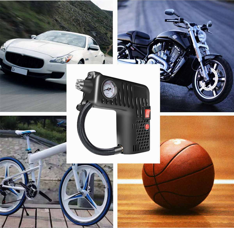 Ouchuangbo 12V portable air inflator compressor  Cordless For Motorcycle Electric Auto Car Bike