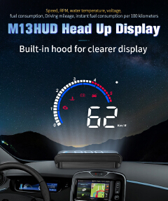 ouchuangbo M13 HUD OBD2 head-up display electronic detector fuel consumption windshield projector