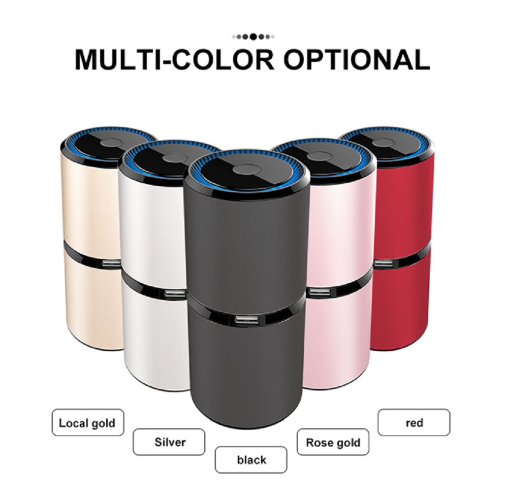 ouchuangbo Mini car air purifier portable anion purifier USB car borne home office air freshener
