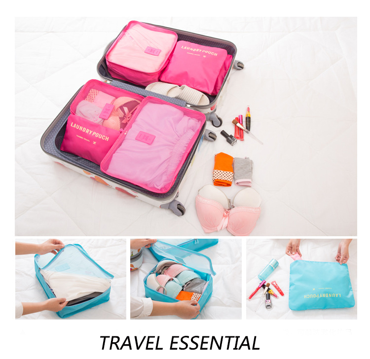 Outdoor Travel Incorporated Bag Set Clothing Baggage Sort Out Package Tourism Six Sets